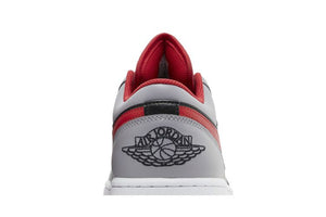 Air Jordan 1 Low Black Light Grey Gym Red