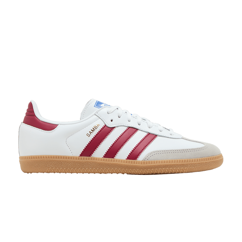 Adidas Samba OG J White Collegiate Burgundy Gum