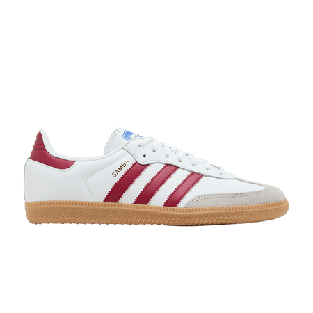 Adidas Samba OG J White Collegiate Burgundy Gum