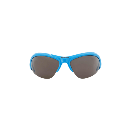 Balenciaga Wrap Around Sunglasses Light Blue/Silver/Grey