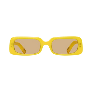 Jacquemus Azzurro Rectangular Sunglasses Pear Sorbet/Yellow Gold/Yellow