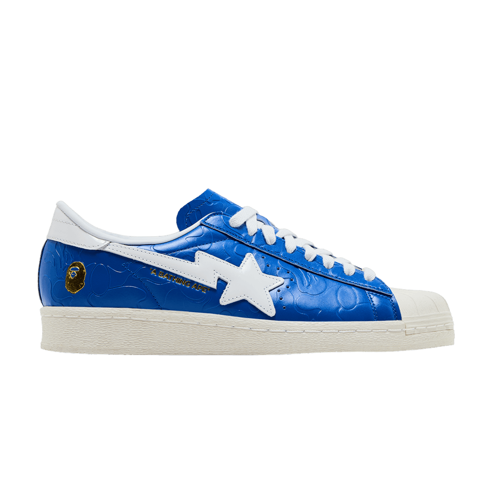 BAPE x adidas Superstar Vintage Blue White