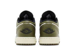 Air Jordan 1 Low GS Black Toe Medium Olive