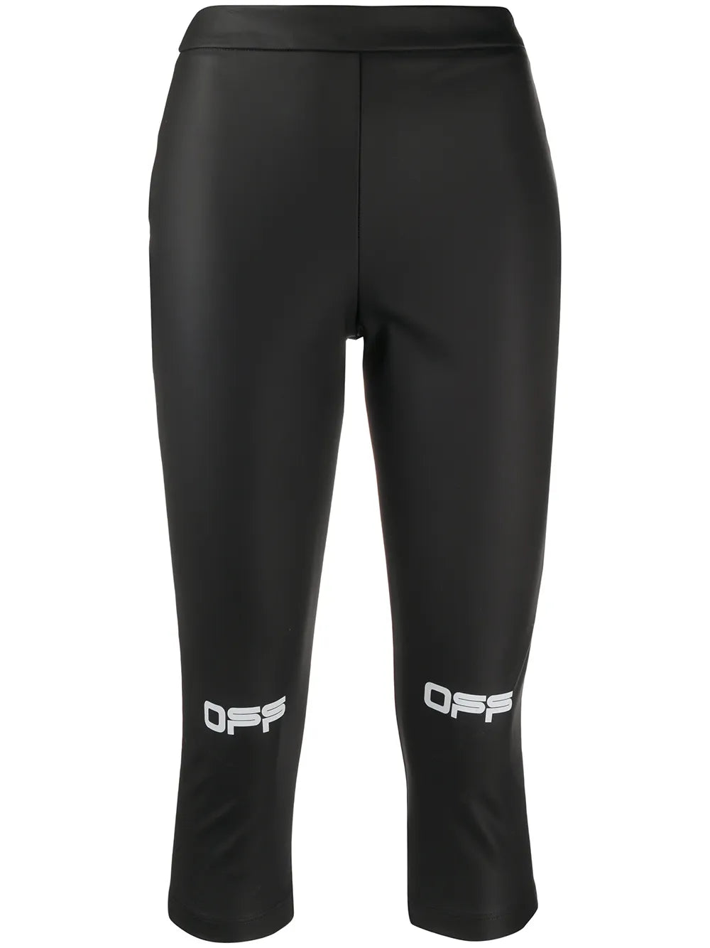 logo print cropped leggings