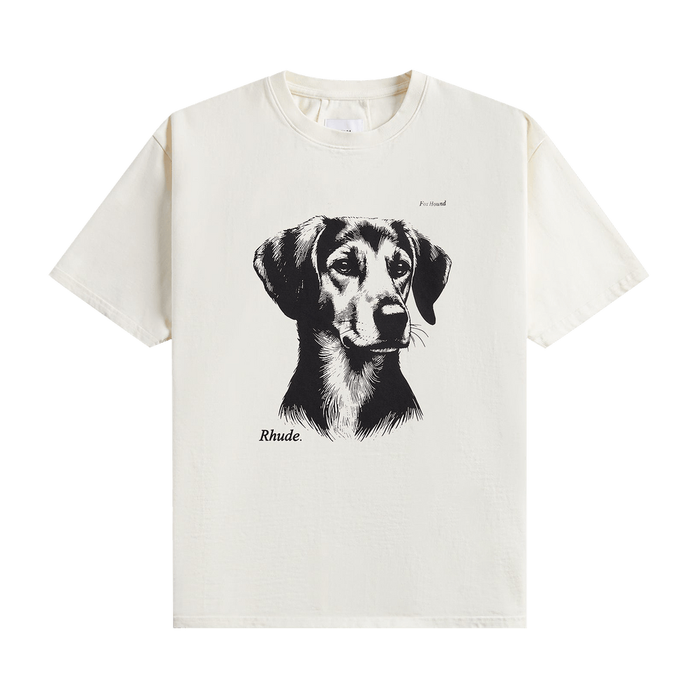 Rhude Fox Hound T-Shirt Vintage White