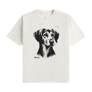 Rhude Fox Hound T-Shirt Vintage White
