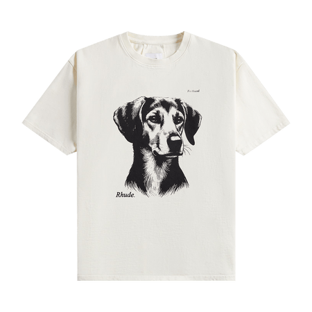 Rhude Fox Hound T-Shirt Vintage White