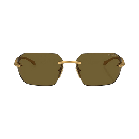 Prada Rimless Sunglasses Gold