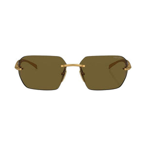 Prada Rimless Sunglasses Gold