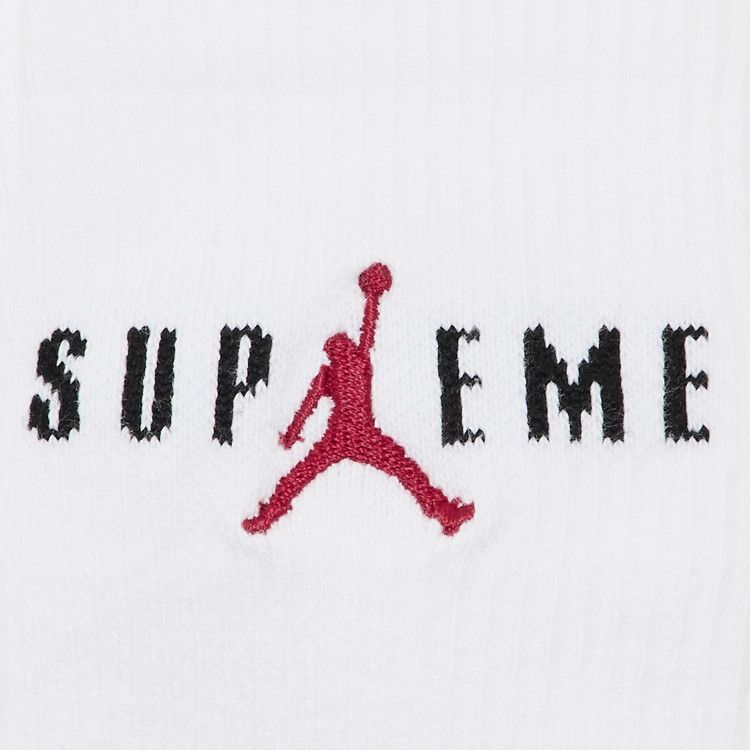 Supreme x Jordan Crew Socks (2 Pack) White