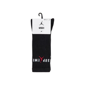 Supreme x Jordan Crew Socks (2 Pack) Black
