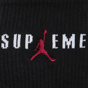 Supreme x Jordan Crew Socks (2 Pack) Black