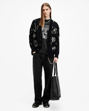 Morph Skull Print Oversized T-Shirt