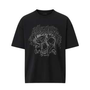 Morph Skull Print Oversized T-Shirt