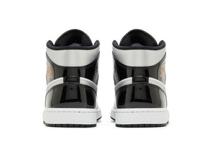 Air Jordan 1 Mid SE Black White Metallic Silver