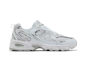 New Balance 530 White Silver Metallic Polka Dots