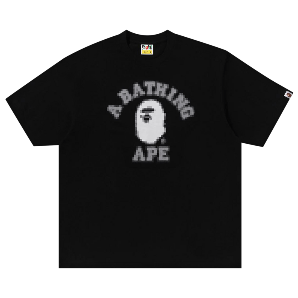 BAPE Pixal College Relaxed Fit T-Shirt Black