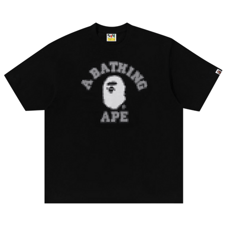BAPE Pixal College Relaxed Fit T-Shirt Black