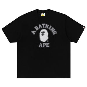 BAPE Pixal College Relaxed Fit T-Shirt Black