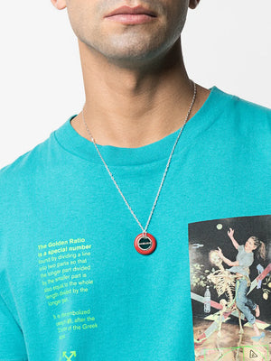 logo-pendant necklace