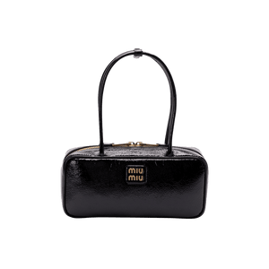 Miu Miu Beau Leather Patchwork Bag Black