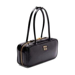 Miu Miu Beau Leather Patchwork Bag Black