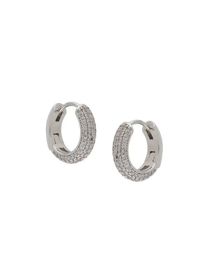 pave mini huggies earrings