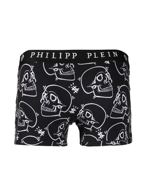 Outline skull-print boxers
