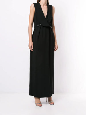 V-neck long dress
