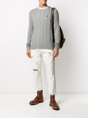 cable knit knitted sweatshirt