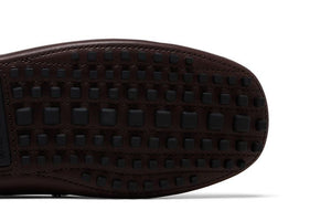 Gucci Ayrton Webbing-Trimmed Horsebit Leather Driver Loafers Brown