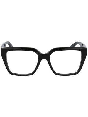 square-frame logo-detail glasses