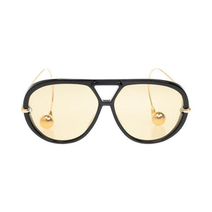 Bottega Veneta Aviator Sunglasses Black/Gold/Yellow