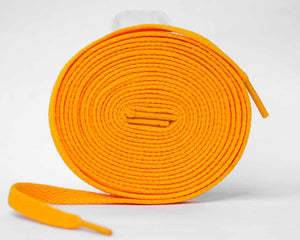 Flat Sneaker Laces- Yellow Jordan laces AJ1 Laces Kicks Machine