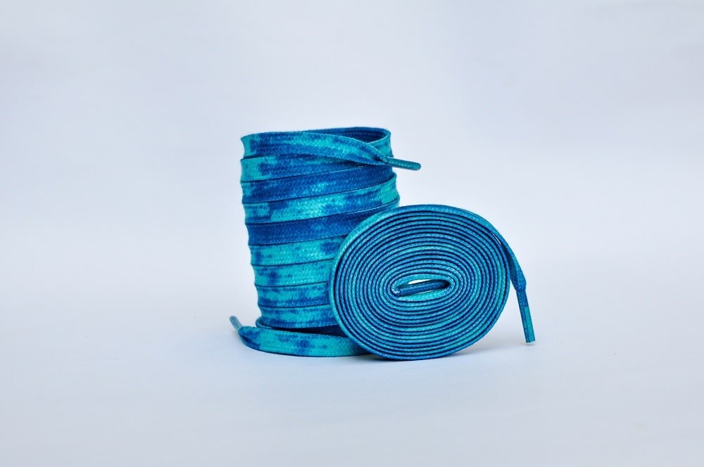 Tie Dye Laces- Dark Blue Jordan Laces Kicks Machine