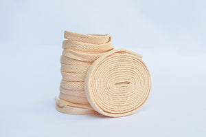 Flat Sneaker Laces- Peach Jordan laces AJ1 Laces Kicks Machine