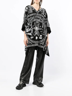 church print kaftan shirt