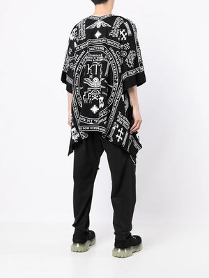 church print kaftan shirt