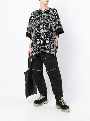 church print kaftan shirt