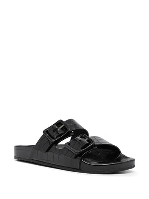 Mallorca crocodile-effect sandals