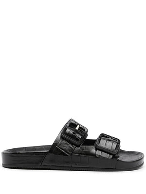 Mallorca crocodile-effect sandals