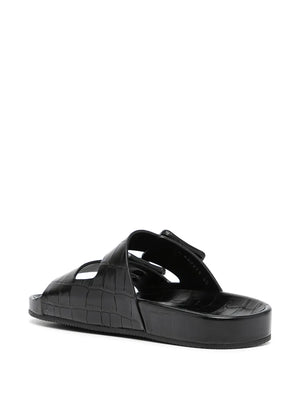 Mallorca crocodile-effect sandals