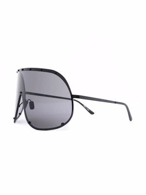 oversized shield-frame sunglasses