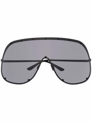 oversized shield-frame sunglasses