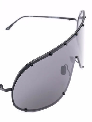 oversized shield-frame sunglasses