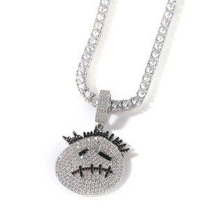 TRAVIS SCOTT LOGO ICED OUT PENDANT