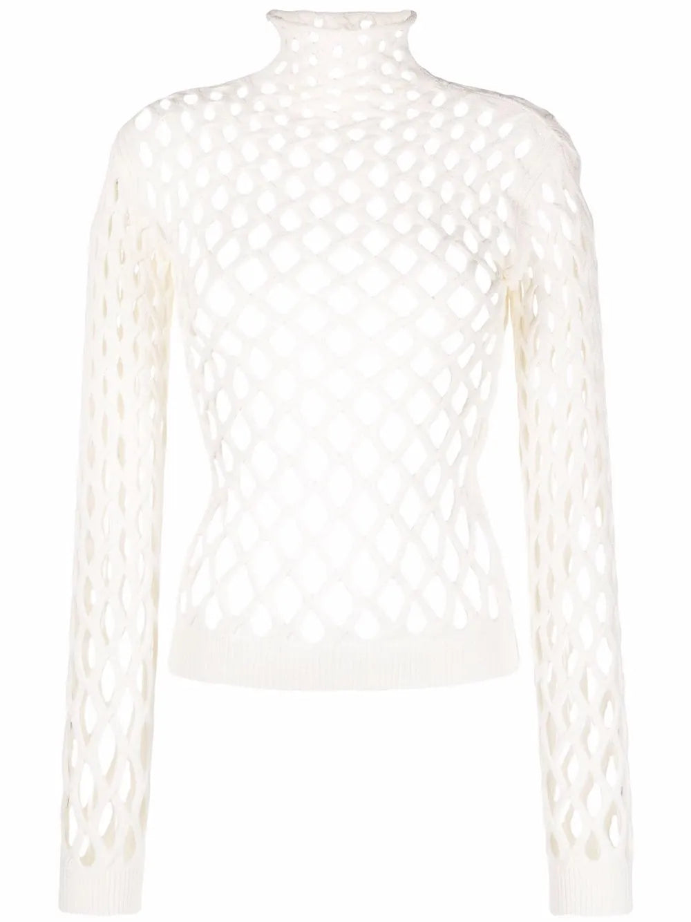 cut-out knitted jumper