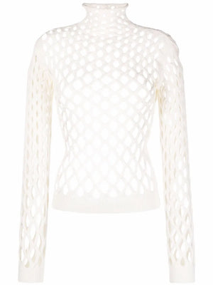 cut-out knitted jumper