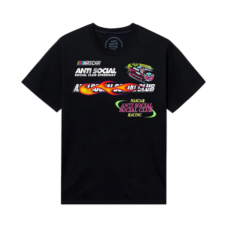 Anti Social Social Club x Nascar Daytona T-Shirt Black
