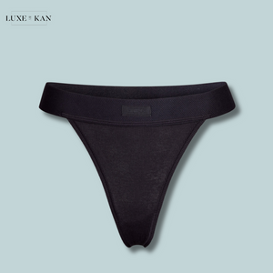 SKIMS Ribbed stretch-cotton thong
